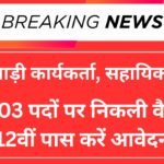 Anganwadi Worker, Helper Recruitment 2025
