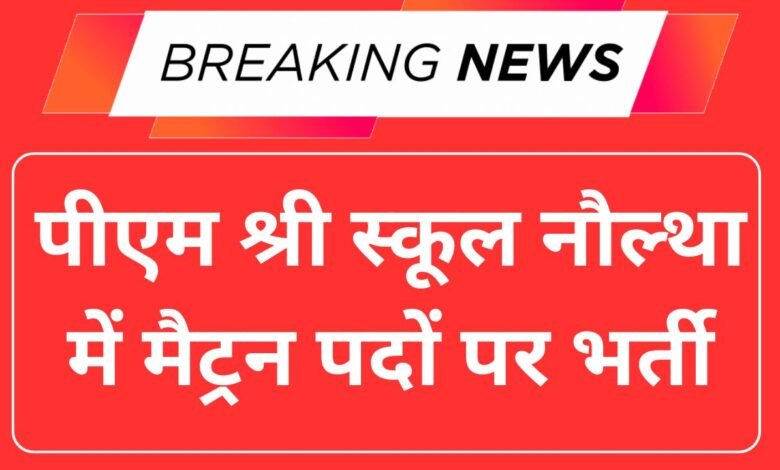 PM Shri School Naultha Recruitment 2025