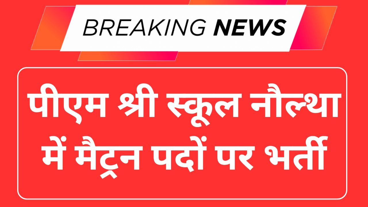 PM Shri School Naultha Recruitment 2025