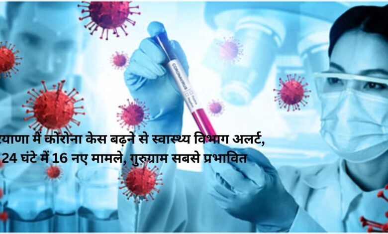 हरियाणा में कोरोना केस बढ़ने से स्वास्थ्य विभाग अलर्ट, 24 घंटे में 16 नए मामले, गुरुग्राम सबसे प्रभावित