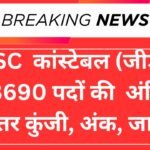 SSC कांस्टेबल (जीडी) 53690 पदों की अंतिम उत्तर कुंजी, अंक, जारी