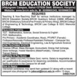 BRCM Education Society Recruitment 2025
