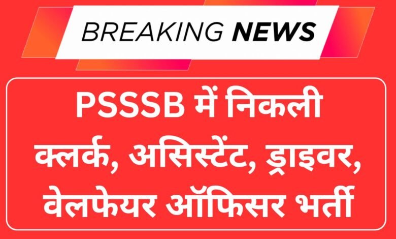 PSSSB Recruitment 2025