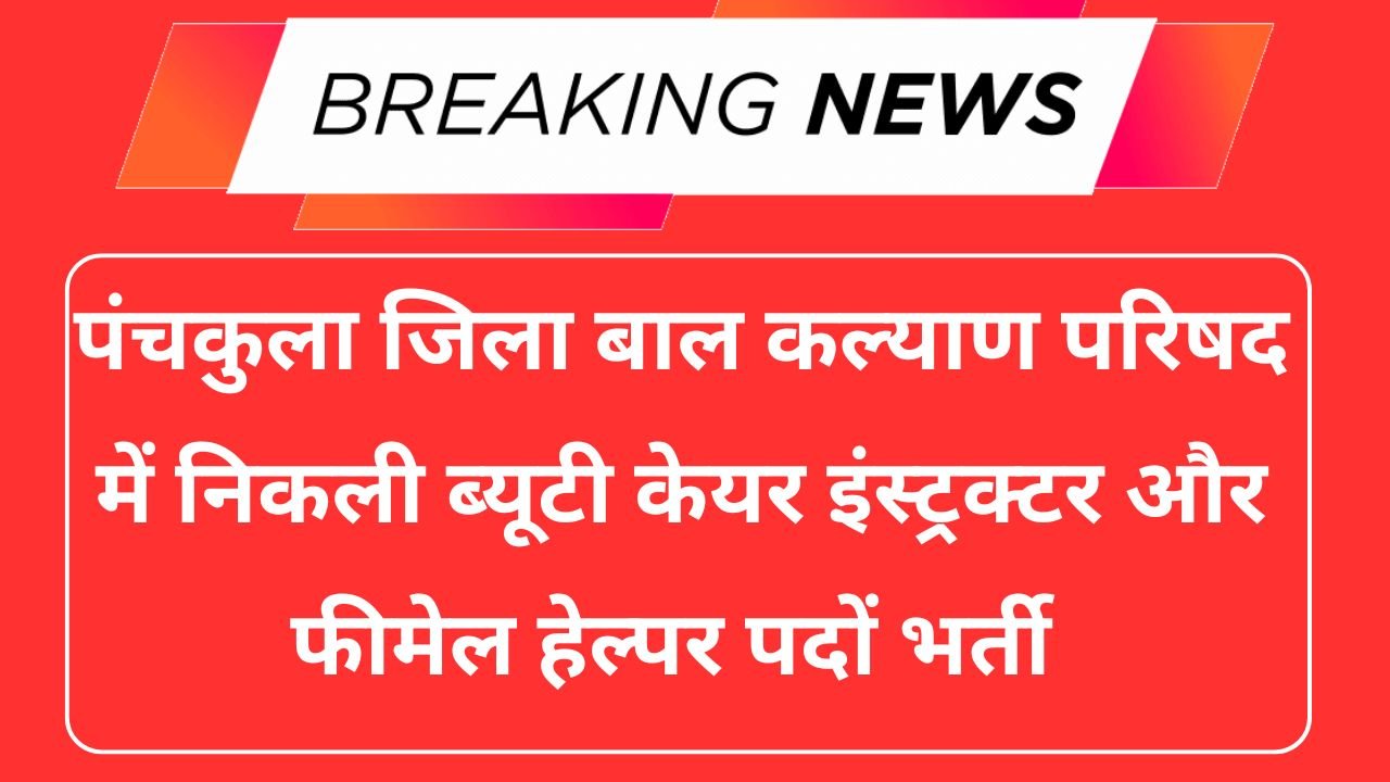 Panchkula District Child Welfare Council Recruitment 2025